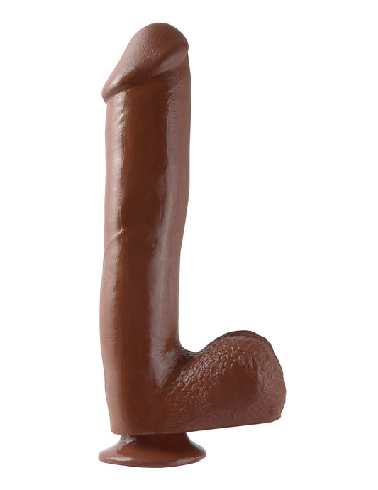 Basix Rubber Works - 10 Inch Dong With Suction Cup - Brown PD4222-29