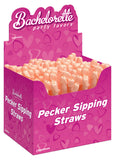 Bachelorette Party Favors - Pecker Sipping Straws  - 144 Piece Display - Light