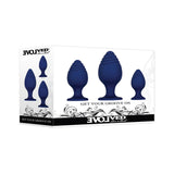 Evolved Get Your Groove On Butt Plug Set Of 3 Silicone Blue