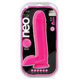 Neo Elite Silicone Dual Density Cock With Balls-Neon