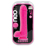 Neo Elite Silicone Dual Density Cock With Balls-Neon