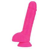 Neo Elite Silicone Dual Density Cock With Balls-Neon