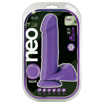 Neo Elite Silicone Dual Density Cock With Balls-Neon