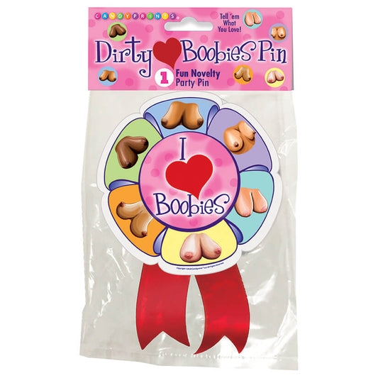 Dirty Boobies Pin - I Love Boobies - I Love Novelties Party Supplies