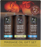 Hemp Seed Massage and Body Oil Gift Set - 3 Pack - 2 Fl. Oz. Bottles EB-MAS2022D