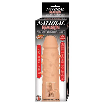 Natural Realskin Spiked Vibrating Penis Xtender