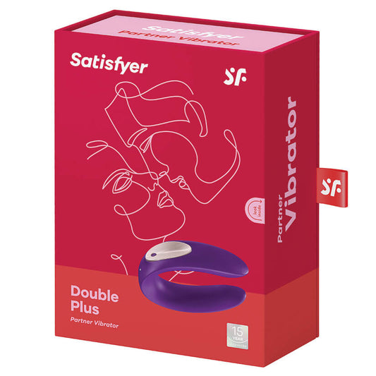 Satisfyer Double Plus Partner Vibrator-Purple