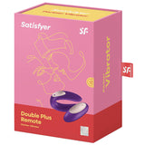 Satisfyer Double Plus Remote Partner Vibrator-Purple