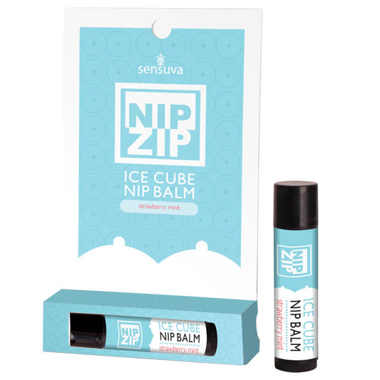 Sensuva Nip Zip Ice Cube Nip Balm-Strawberry Mint 0.60 oz