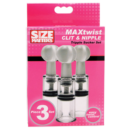 Size Matters MAXtwist Clit & Nipple Tripple Sucker Set