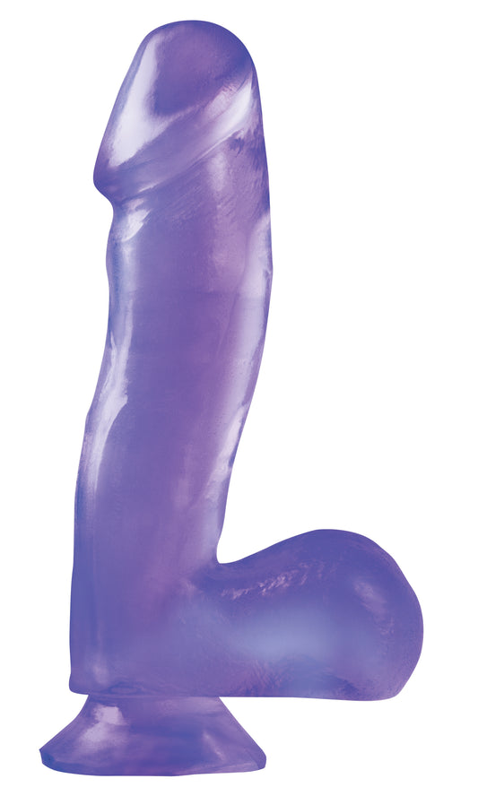 Basix Rubber Works - 6.5 Inch Dong With Suction Cup - Purple PD4220-12