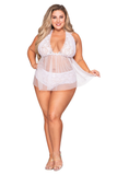 Babydoll & Panty - Queen - White DG-12190WHTQ