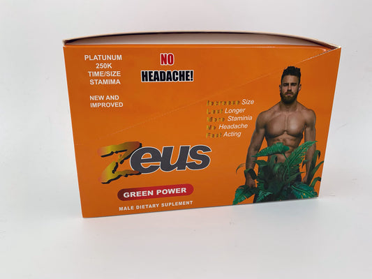 Zeus Green Power Male Sexual Enhancement 24 Count  Display JSZEUSGPD