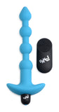 Bang - Vibrating Silicone Anal Beads and Remote  Control - Blue